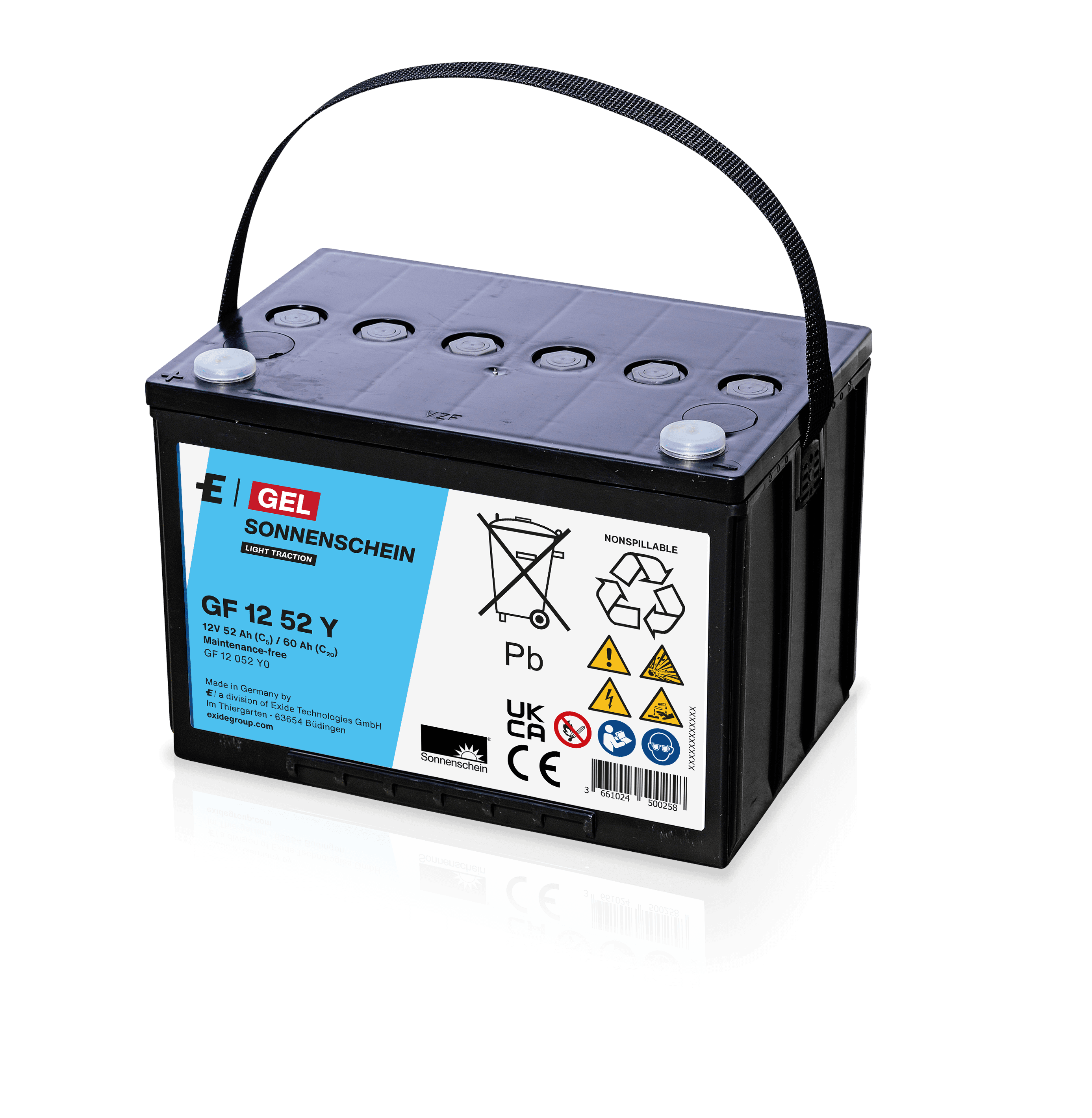 Sonnenschein GF1252Y – Gelbatteri 12V 52Ah